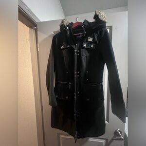 Vintage Rocawear black wool blend heavy winter coat